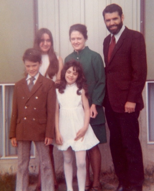 My family at church. That's me on the left.